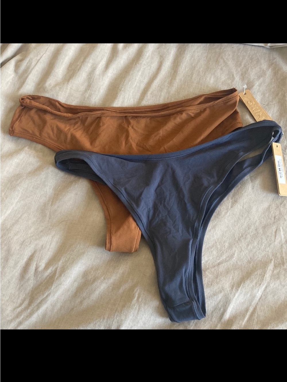 SKIMS 2 pack thong 1)Fits Everyone-Copper 2)Dipped Front -Deep Royal Size 3X NWT